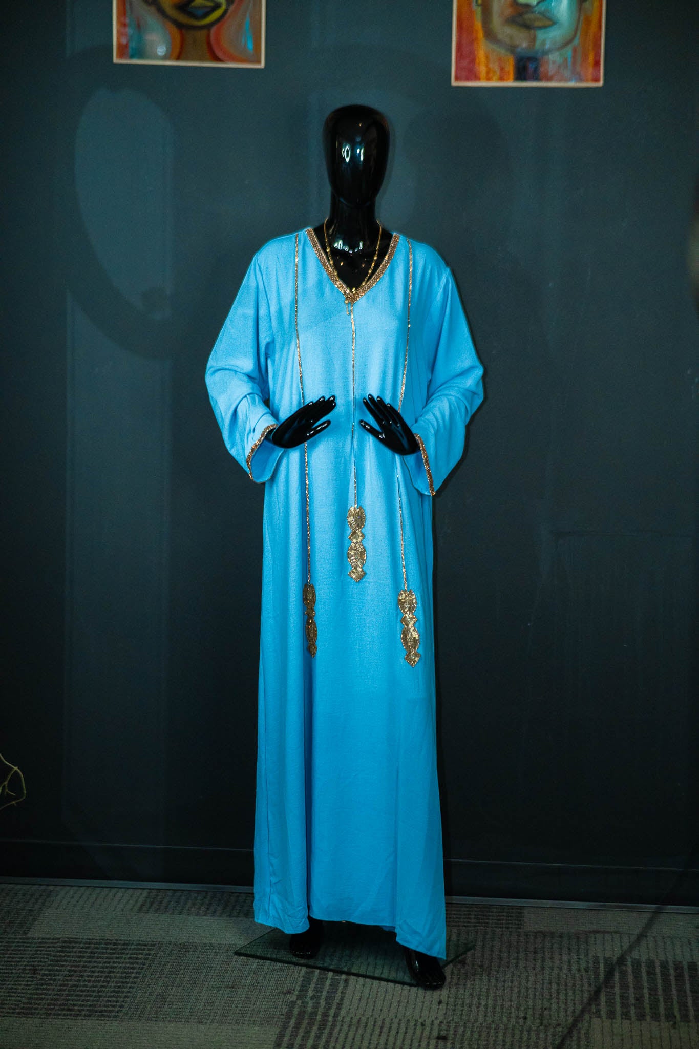 Light Blue 1 Piece Abaya