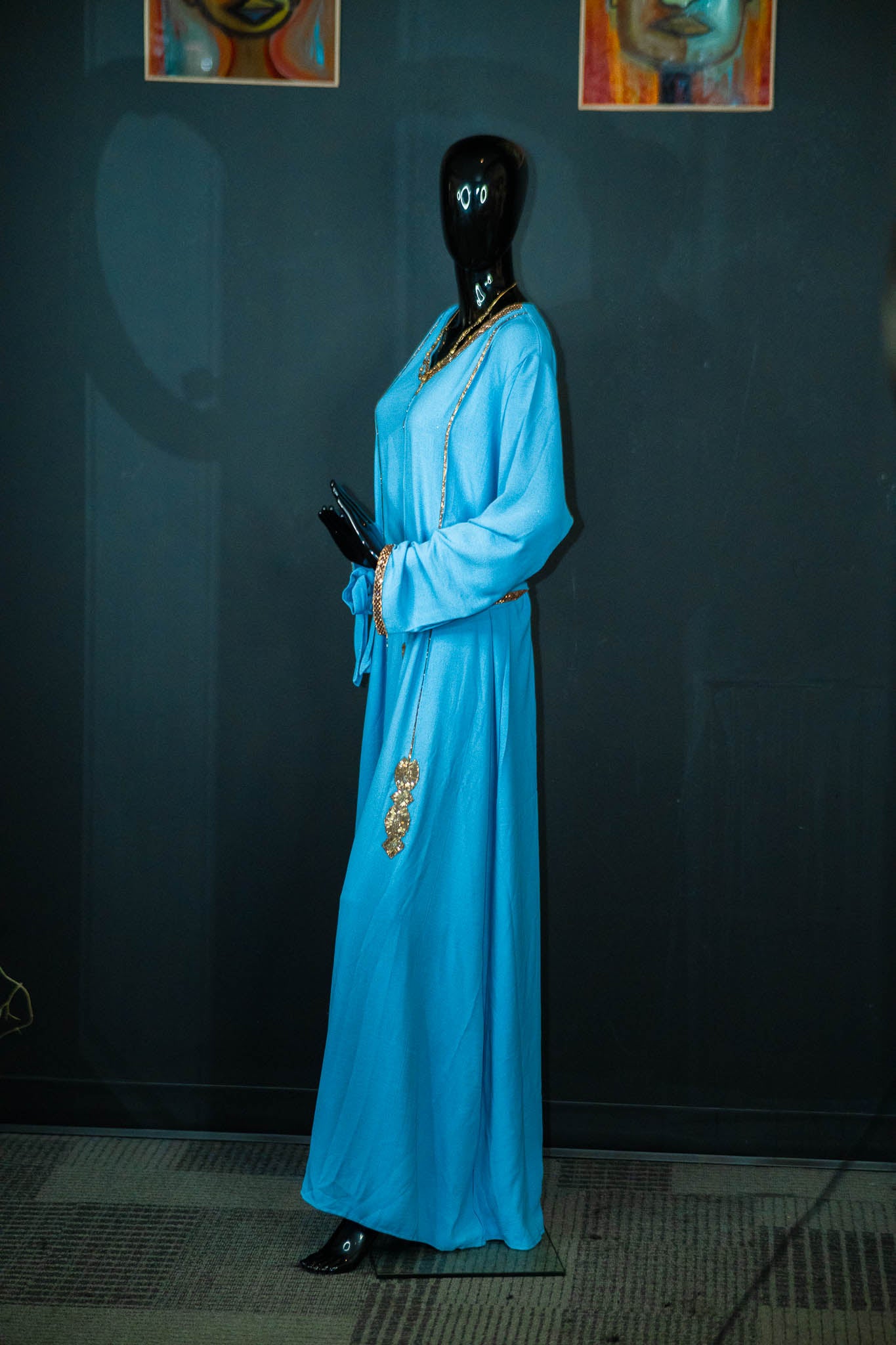 Light Blue 1 Piece Abaya