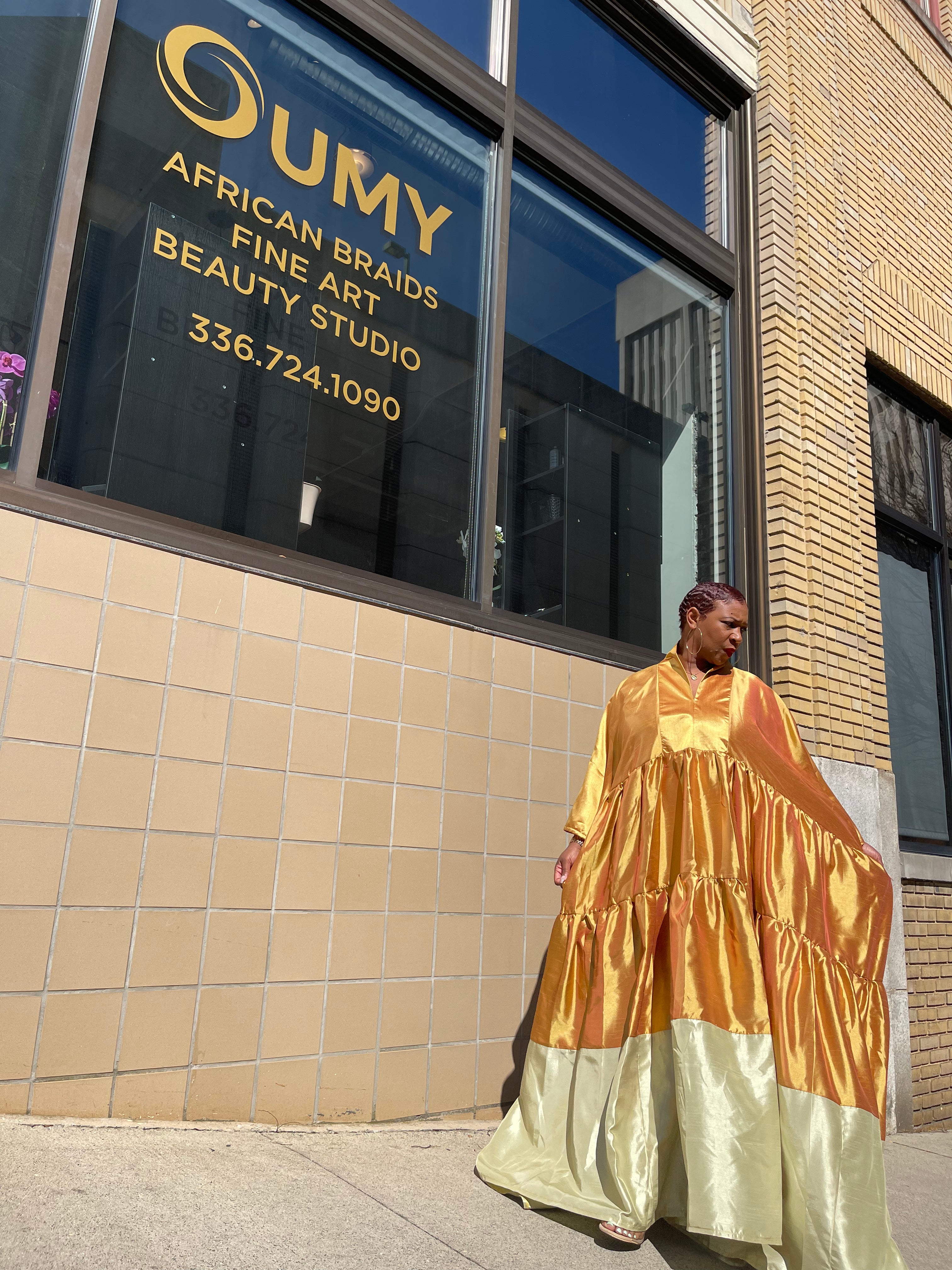 Yellow Silk Dress